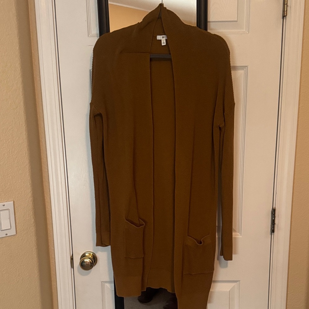 BP Brown Open Front Cardigan